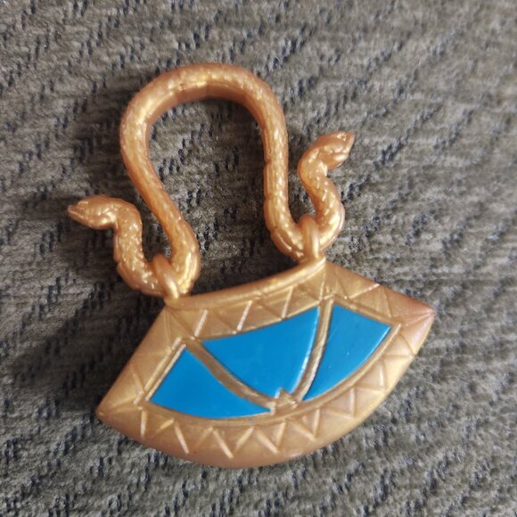 Monster High Doll Nefera de Nile 1st Wave Original Gold & Teal Snake Head Purse - Picture 3 of 4